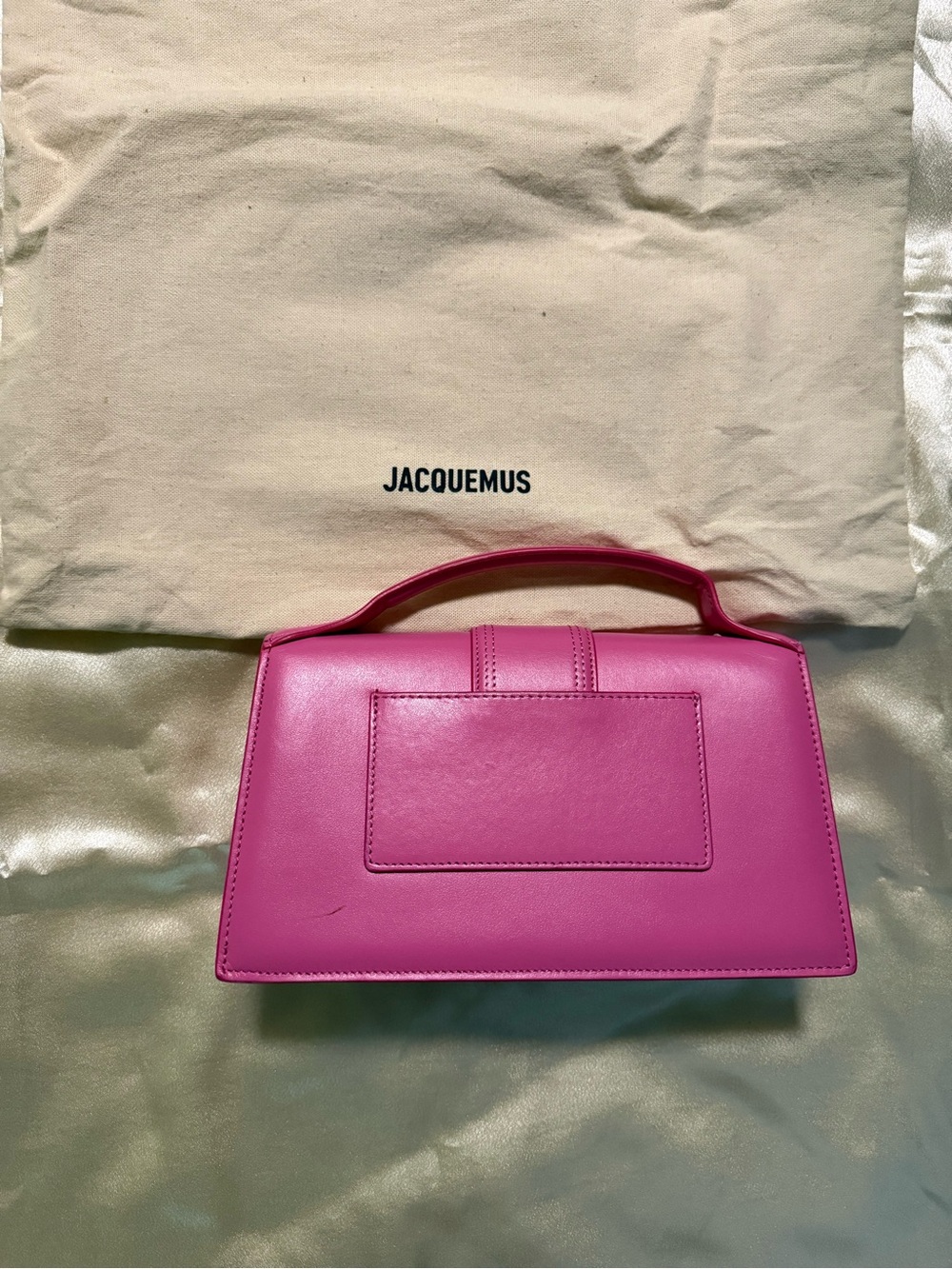 AUTHENTIC Jacquemus Le Grande Bambino Fuchsia Pink - Picture 2 of 10